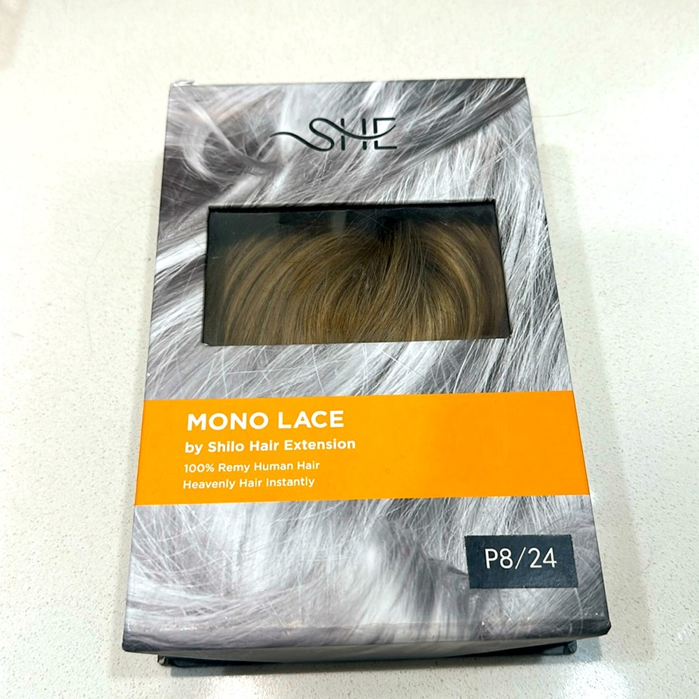 She Blond 4 clip 100% Remy Human Hair Exrension Topper Wiglet by Shilo